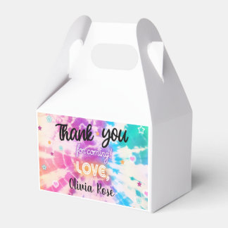 Tiedye Mädchen Geburtstags-Gefälligkeitsbox Geschenkschachtel