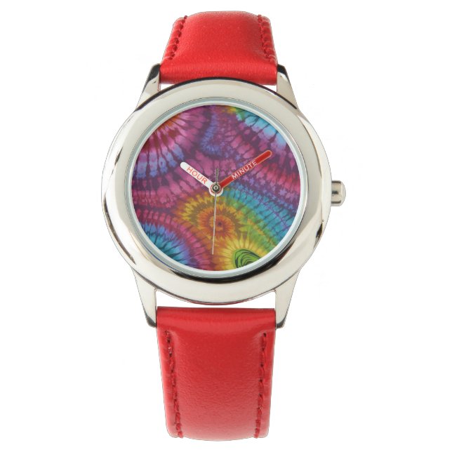 Tiedye-Muster Armbanduhr (Vorderseite)