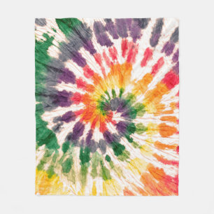 Tiedye-Muster. Handgezeichnetes Regenbogen-Shibori Fleecedecke