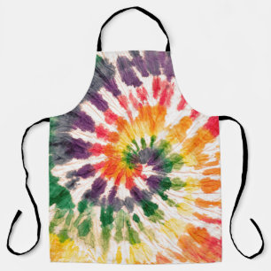 Tiedye-Muster. Handgezeichnetes Regenbogen-Shibori Schürze