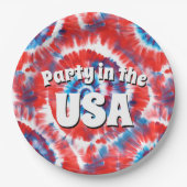 Tiedye Pappteller (Vorderseite)