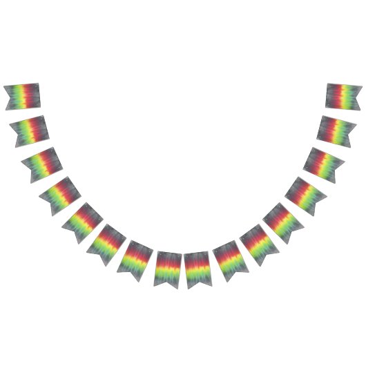 tiedye Party-Flaggenfahne Rasta 2 Wimpelkette (Alle)