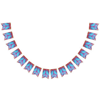 tiedye Partyflaggenfahne Friedenszeichen Wimpelkette