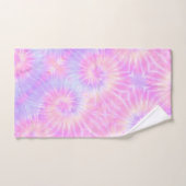 Tiedye Pastel Rainbow Spiral Hippie Gefärbte Krawa Badhandtuch Set (Handtuch)