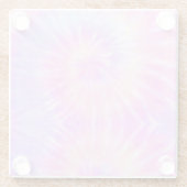 Tiedye Pastel Rainbow Spiral Hippie Gefärbte Krawa Glasuntersetzer (Rückseite)