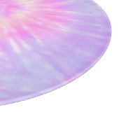Tiedye Pastel Rainbow Spiral Hippie Gefärbte Krawa Schneidebrett (Ecke)