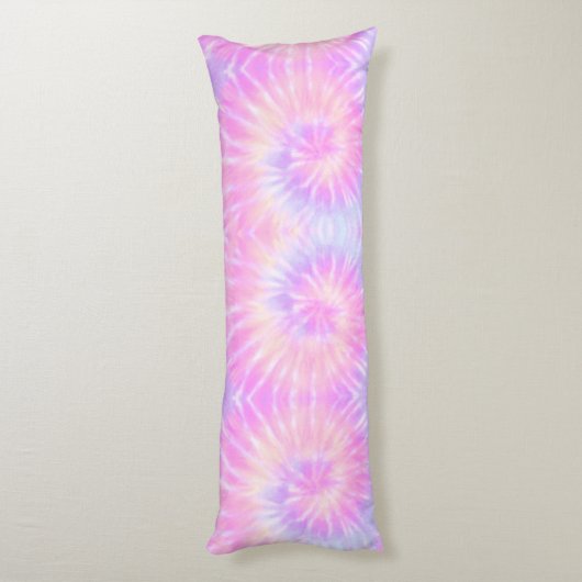 Tiedye Pastel Rainbow Spiral Hippie Gefärbte Krawa Seitenschläferkissen (Rückseite (Vertikal))