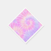 Tiedye Pastel Rainbow Spiral Hippie Gefärbte Krawa Serviette (Ecke)