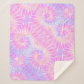 Tiedye Pastel Rainbow Spiral Hippie Gefärbte Krawa Sherpadecke (Vorderseite)