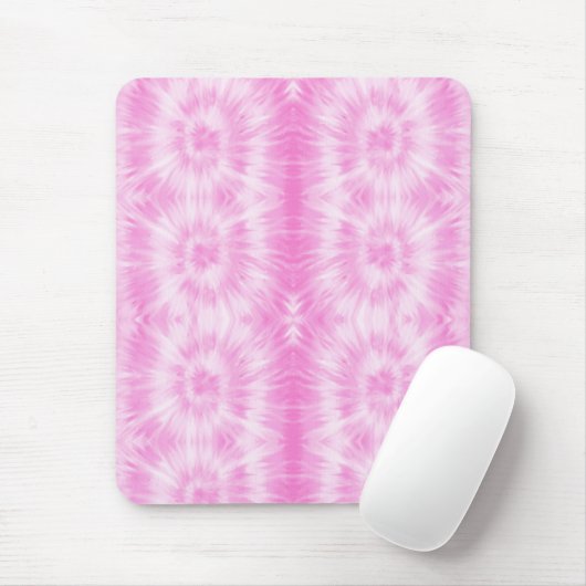 Tiedye Pink Spiral Hippie Gefärbte Krawatte Mousepad (Mit Mouse)