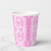 Tiedye Pink Spiral Hippie Gefärbte Krawatte Pappbecher (Rückseite)