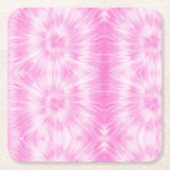 Tiedye Pink Spiral Hippie Gefärbte Krawatte Rechteckiger Pappuntersetzer (Vorderseite)