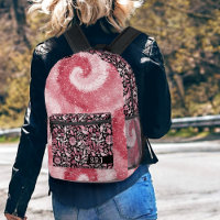 Tiedye Psychedelic Retro Rosa Blume Monogramm