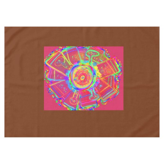 Tiedye-Rad-Ventilator-Blumen-Tischdecke Tischdecke (Vorderseite (Horizontal))