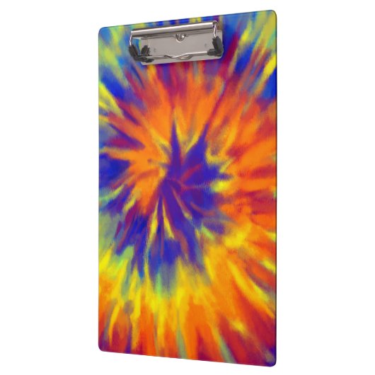 Tiedye Rainbow Spiral Hippie Gefärbte Krawatte Klemmbrett (Links)