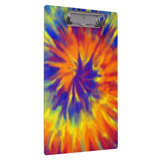 Tiedye Rainbow Spiral Hippie Gefärbte Krawatte Klemmbrett (Rechts)