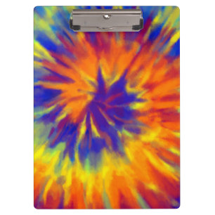 Tiedye Rainbow Spiral Hippie Gefärbte Krawatte Klemmbrett