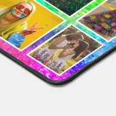 Tiedye Retro Hippie Easy 25 Custom Foto Collage Schreibtischunterlage (Ecke)