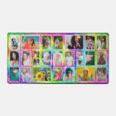 Tiedye Retro Hippie Easy 25 Custom Foto Collage Schreibtischunterlage (Vorderseite)