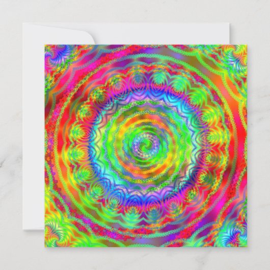 Tiedye Target Einladung (Vorderseite)