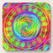 Tiedye Target Getränkeuntersetzer (Vorderseite)