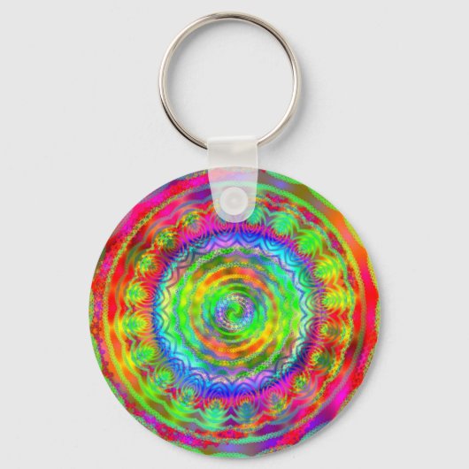 Tiedye Target Schlüsselanhänger (Vorderseite)
