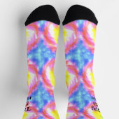 Tiedye Trippy Hippie Psychedelic Retro 70er Custom Socken (Oben)
