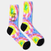 Tiedye Trippy Hippie Psychedelic Retro 70er Custom Socken (Rechts)
