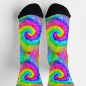 Tiedye Trippy Hippie Psychedelic Retro Mit Monogra Socken (Oben)