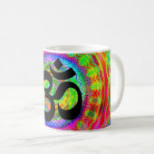 Tiedye Ziel mit Om-Symbol Kaffeetasse (VorderseiteRechts)