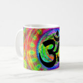 Tiedye Ziel mit Om-Symbol Kaffeetasse (Vorderseite Links)
