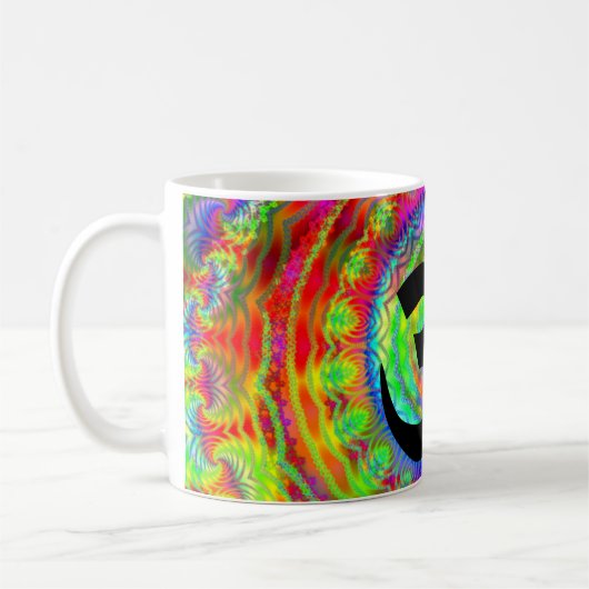 Tiedye Ziel mit Om-Symbol Kaffeetasse (Links)