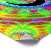 Tiedye Ziel mit Om-Symbol Poster (Ecke)