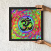 Tiedye Ziel mit Om-Symbol Poster