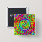 Tiedye Zielscheibe Button (Vorne & Hinten)