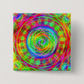 Tiedye Zielscheibe Button (Vorderseite)