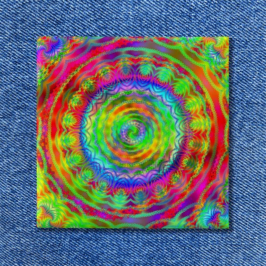 Tiedye Zielscheibe Button