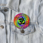 Tiedye Zielscheibe mit Om-Symbol Button (Beispiel)