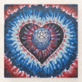 TieDyeHeart Glasuntersetzer (Vorderseite)