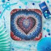 TieDyeHeart Pappteller (Party)