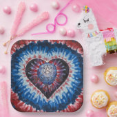 TieDyeHeart Pappteller (Party)