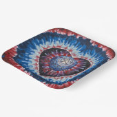 TieDyeHeart Pappteller (Gewinkelt)