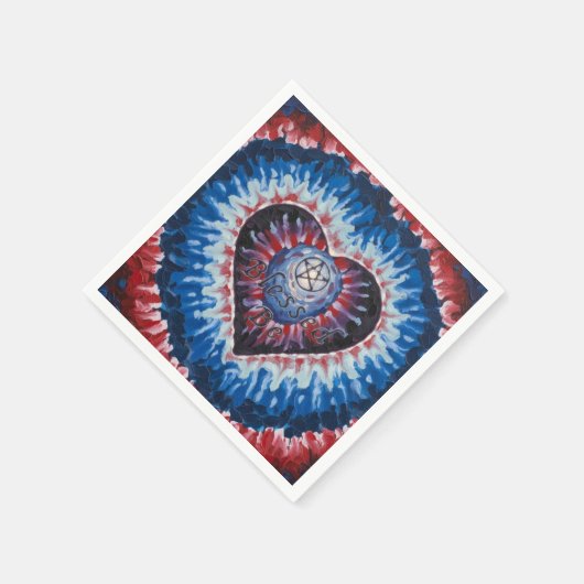 TieDyeHeart Serviette (Ecke)