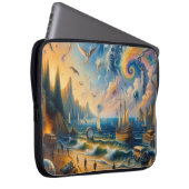 Tief am Meer: Eine surreale Küstenlandschaft Laptopschutzhülle (Vorne Rechts)