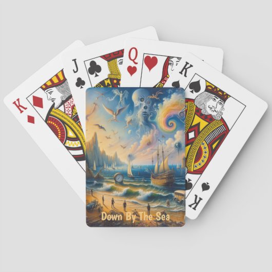 Tief am Meer: Eine surreale Küstenlandschaft Spielkarten (Rückseite)