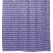 Tief Amethyst Glitter Style Horizontale Streifen Duschvorhang (Vorderseite)