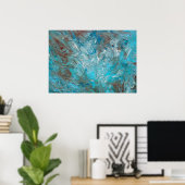 Tief Aquamarin Poster (Heimbüro)