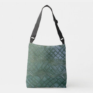 Tief aquamarine Imitate Leder mit Prägung Tragetaschen Mit Langen Trägern