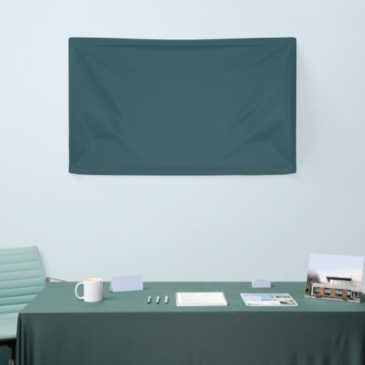 Tief Aquamarine Solid Color Banner (Messeveranstaltung)
