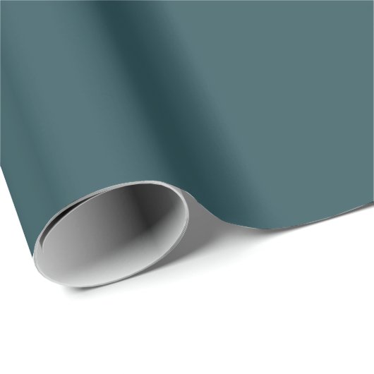 Tief Aquamarine Solid Color Geschenkpapier (Rolleneckpunkt)